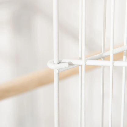 52" Large Rolling Steel Bird Cage, With Stand, Shelf, Perch, White Bird Cages at Gallery Canada