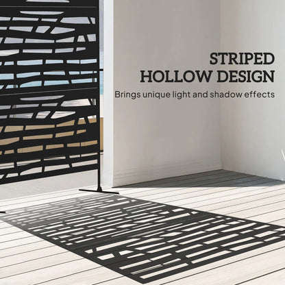 Outdoor Privacy Panel, Freestanding Metal Divider, Garden, Backyard, Deck, Black Side Awnings at Gallery Canada
