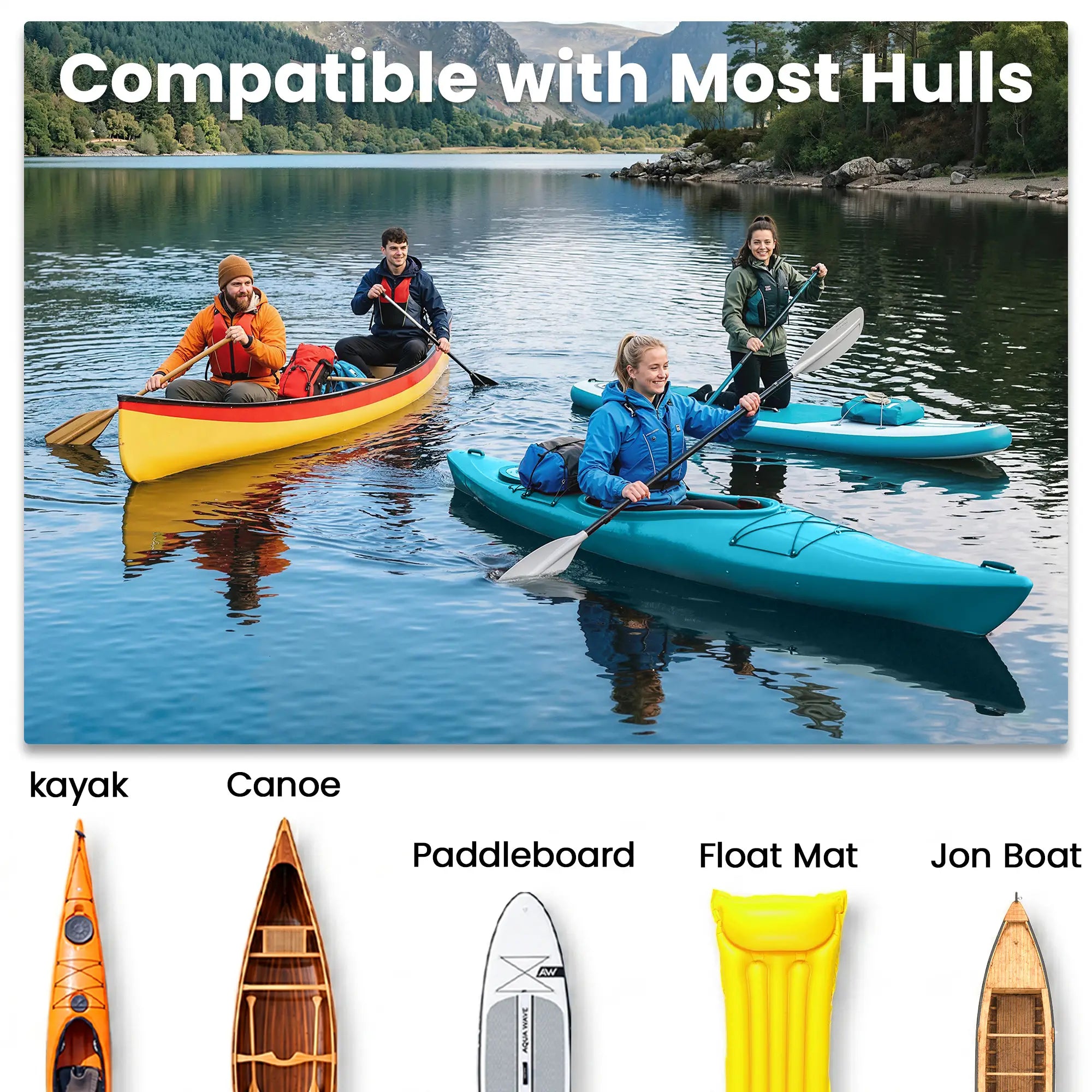 198LBS Kayak Cart, Foldable Canoe Dolly, Aluminum Frame, Silver Kayak Carts at Gallery Canada