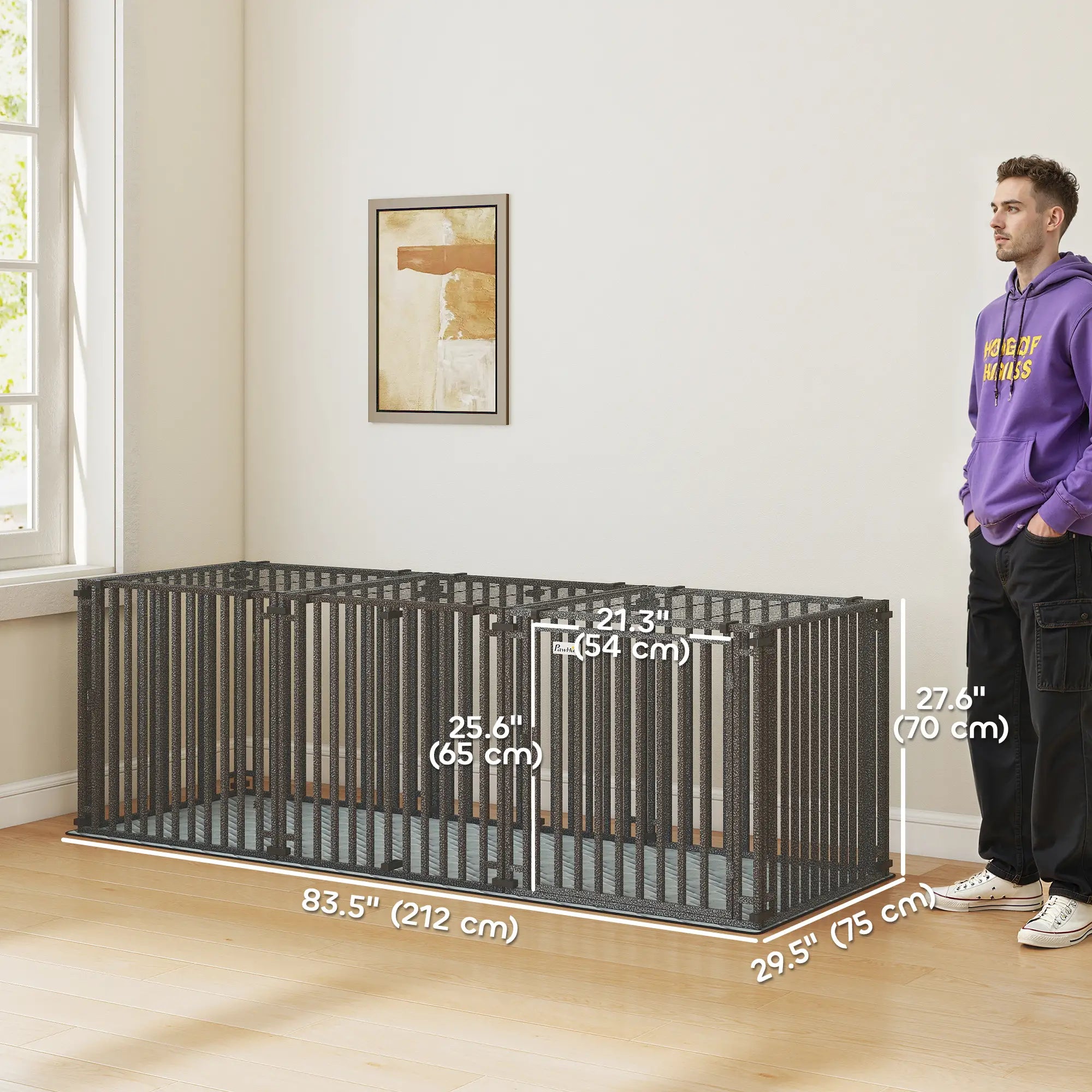 83 Inch Heavy Duty Dog Crate, Extra Large Metal Cage With Mat Dog Cages & Crates at Gallery Canada