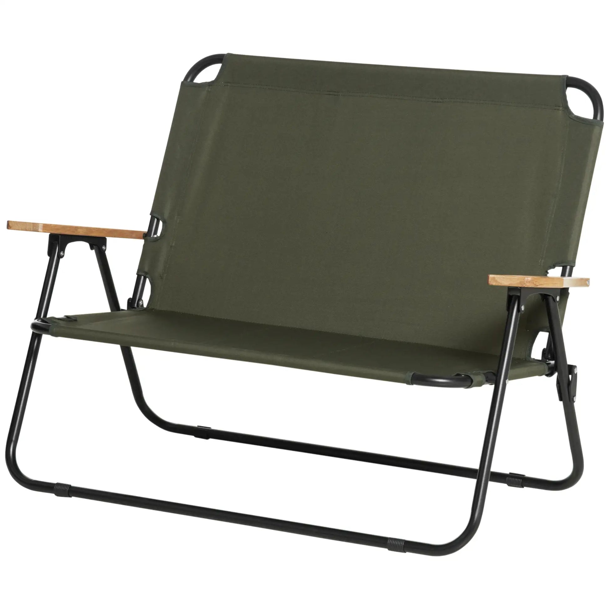 Double Folding Chair, Loveseat Camping Chair for 2, Portable Outdoor Chair, Green Picnic Tables & Camping Chairs at Gallery Canada