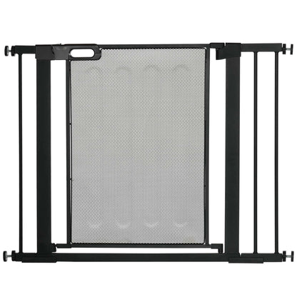 29.5"-40.6" Metal Pet Gate, Auto Closing Door, Double Locking, Black Houses, Kennels & Pens Black at Gallery Canada