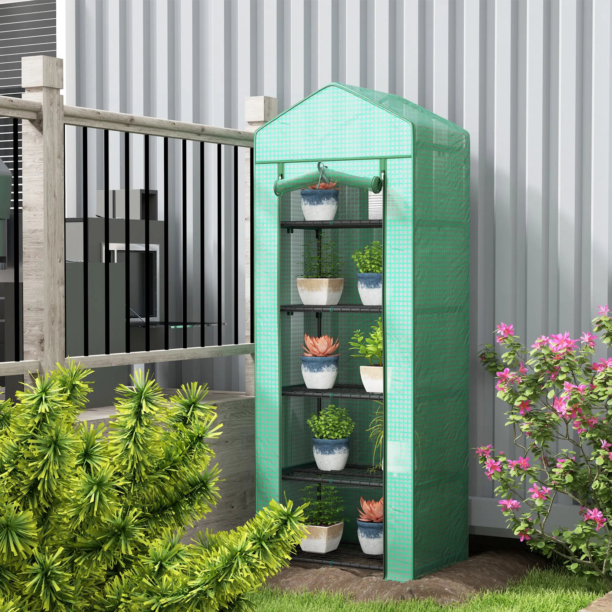 5 Tier Mini Greenhouse, Portable, Transparent, 27.25