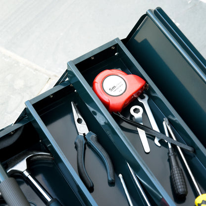 18" Metal Tool Box, 5-Tray Cantilever Steel Chest, Dark Green Tool Organizers at Gallery Canada
