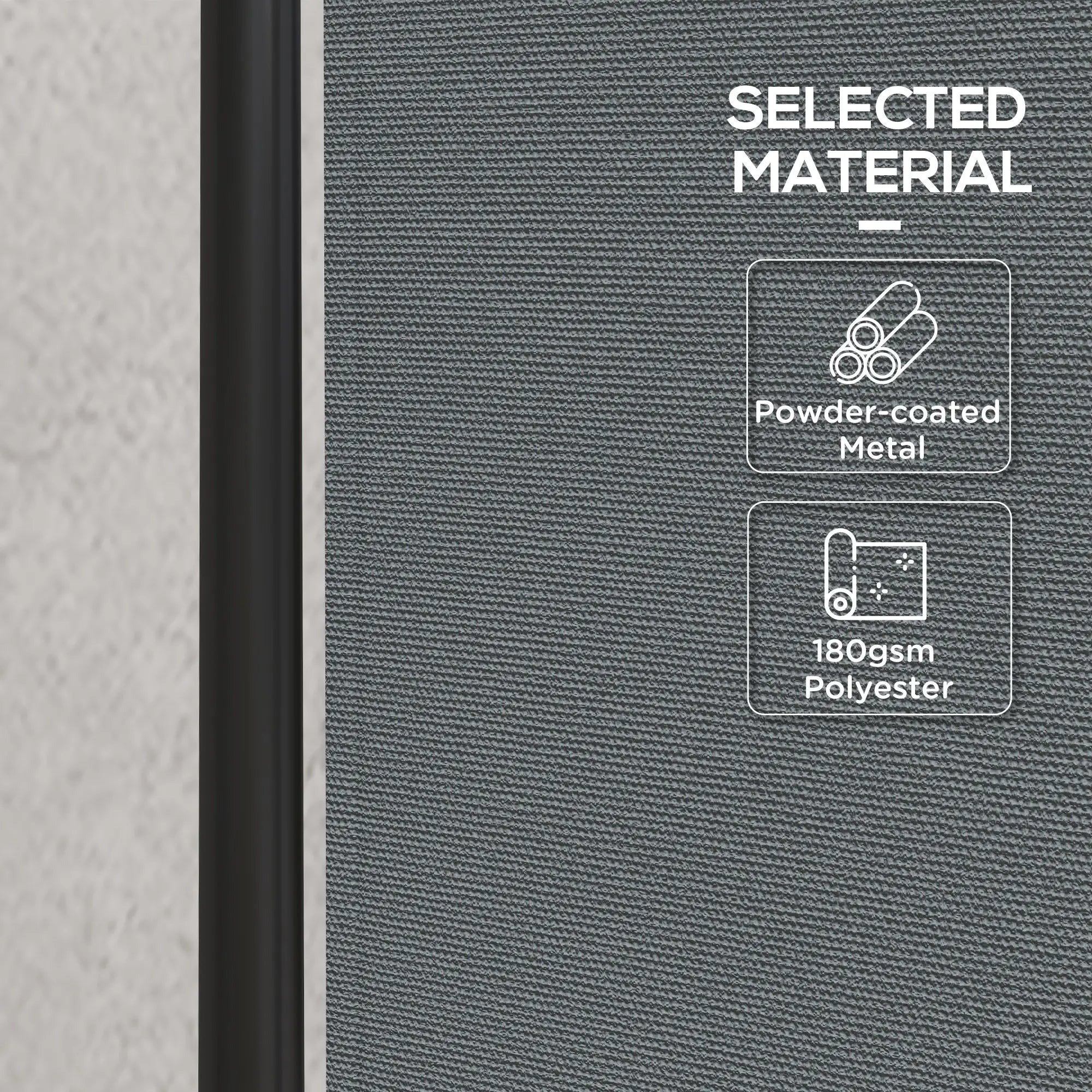 Folding Room Divider, Privacy Screen, 5.6FT Tall, Dark Grey Side Awnings at Gallery Canada