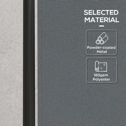 Folding Room Divider, Privacy Screen, 5.6FT Tall, Dark Grey Side Awnings at Gallery Canada