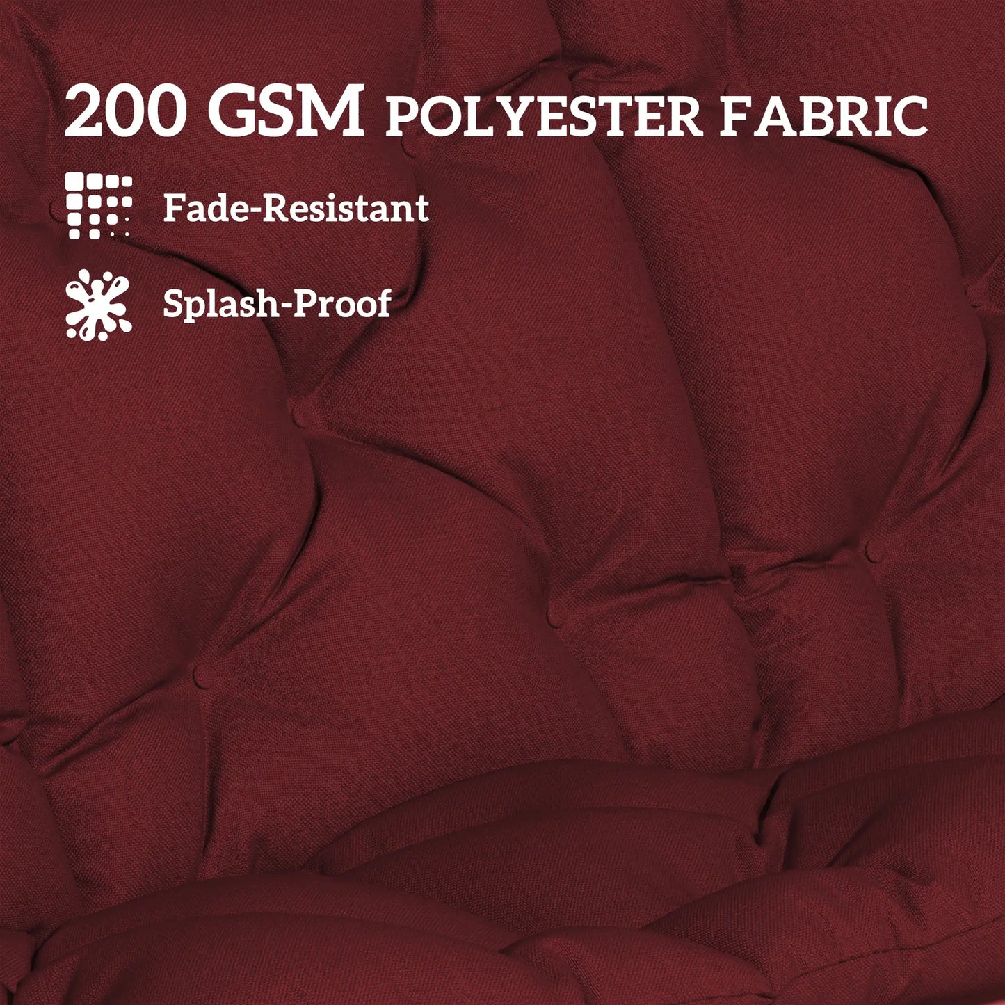 Water-Repellent Bench Cushion, 59.1" x 39.4", Wine Red Patio Chair Cushions at Gallery Canada