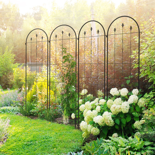 Metal Trellis Set of 4, Garden Support for Climbing Plants, Arrow Design