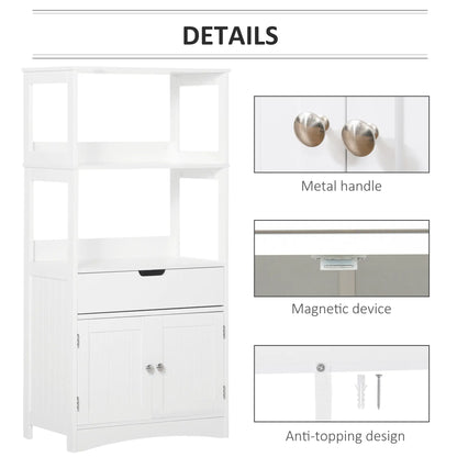 Bathroom Floor Cabinet, Kitchen Cupboard with Shelves, Drawer, White Bathroom Cabinets at Gallery Canada