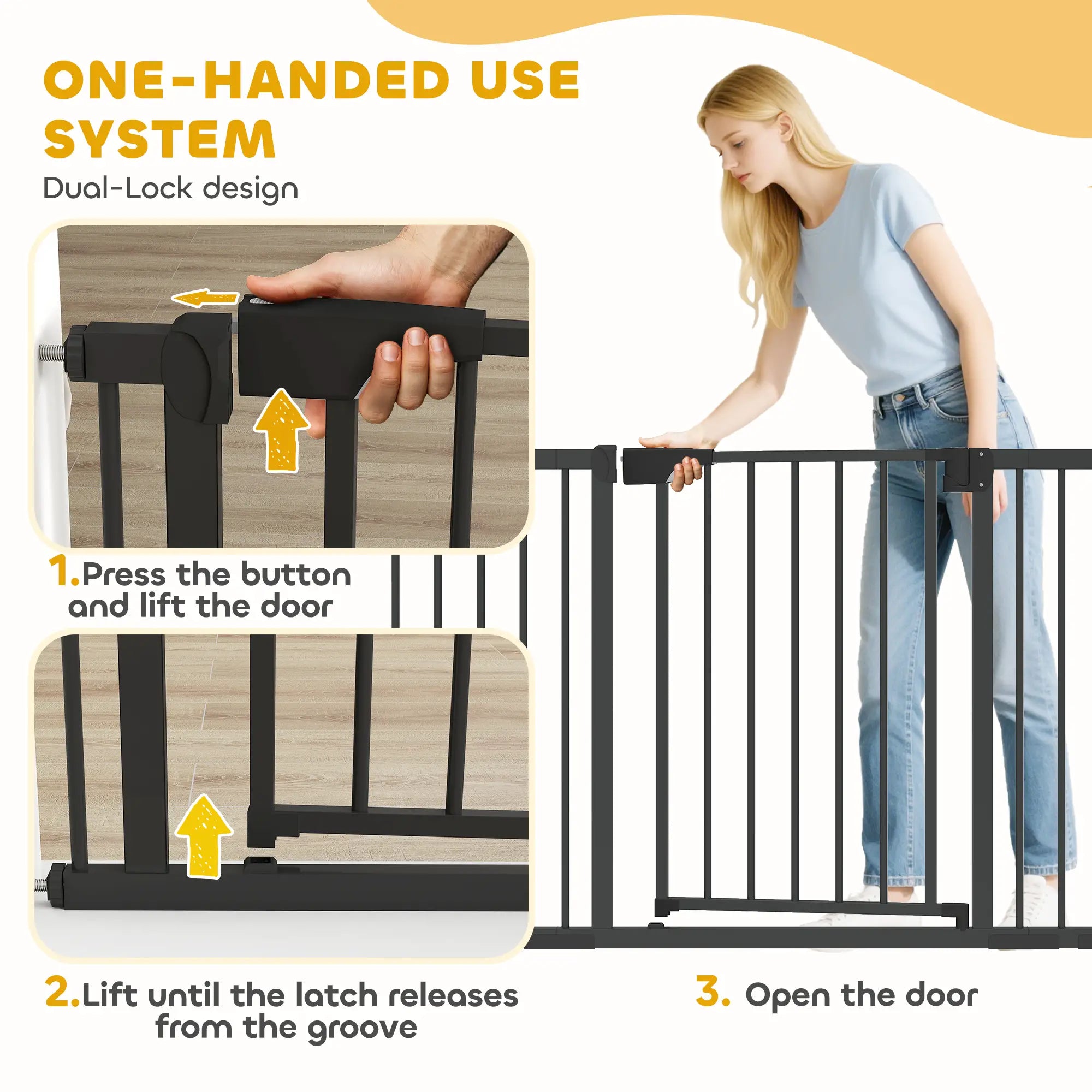 Baby Gate, Pet Safety Gate, 30