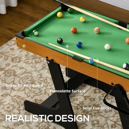 38" Mini Pool Table Set, Tabletop Billiards, Folding, Includes Balls, Cues, Chalk, Brush Game Tables at Gallery Canada