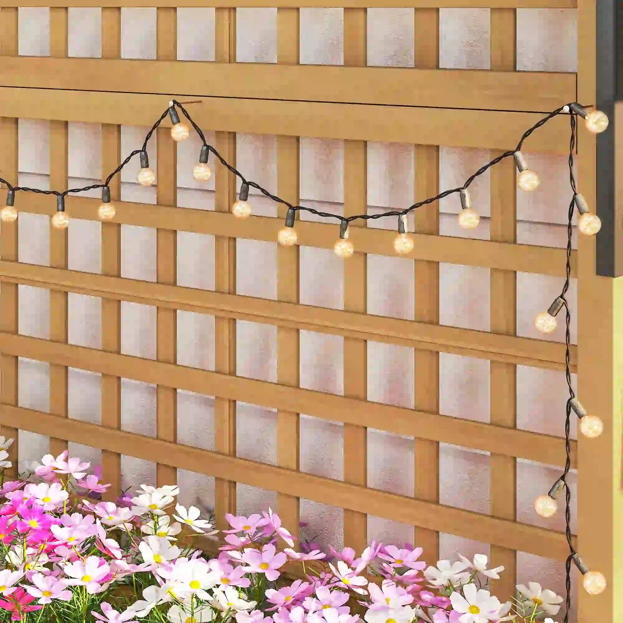 Wood Planter with Trellis, Raised Garden Bed, Privacy Screen, Yellow Wooden Planter Boxes at Gallery Canada