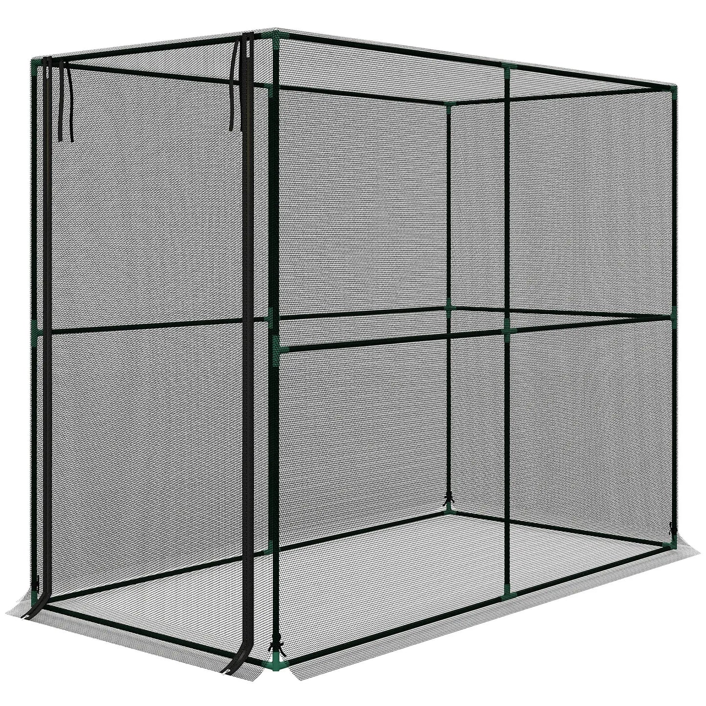 Plant Protection Cage With Zippered Door, Black Crop Cage Black at Gallery Canada