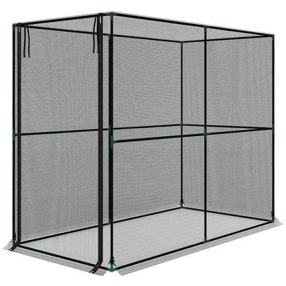 Plant Protection Cage With Zippered Door, Black Crop Cage Black at Gallery Canada