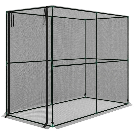 Plant Protection Cage With Zippered Door, Black Crop Cage Black at Gallery Canada