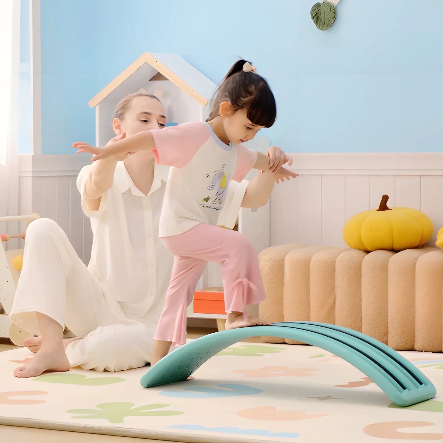 32.3" Balance Board, Kids Wobble Board, Ages 3-6, Blue Baby Gym & Playmats at Gallery Canada