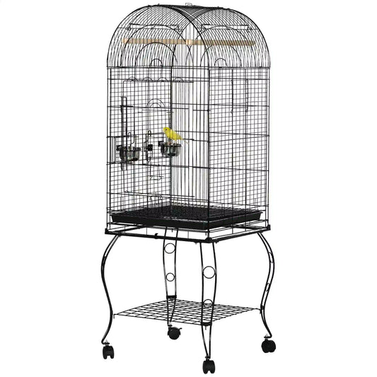 60" Large Bird Cage, Openable Top, Cockatiel, Sun Conure Bird Cages Black at Gallery Canada