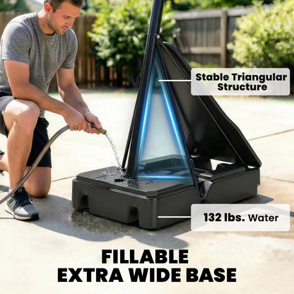 Portable Basketball Hoop, Height Adjustable 8-10 Ft, 47" Shatterproof Backboard Basketball at Gallery Canada