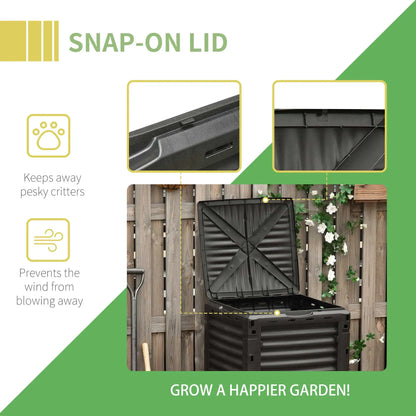 Large Outdoor Compost Bin, 80 Gallon, Easy Assembly, Black Outdoor Compost Bin at Gallery Canada