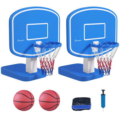 2-in-1 Pool Basketball Hoop and Volleyball Set, Portable with Fillable Base Basketball at Gallery Canada
