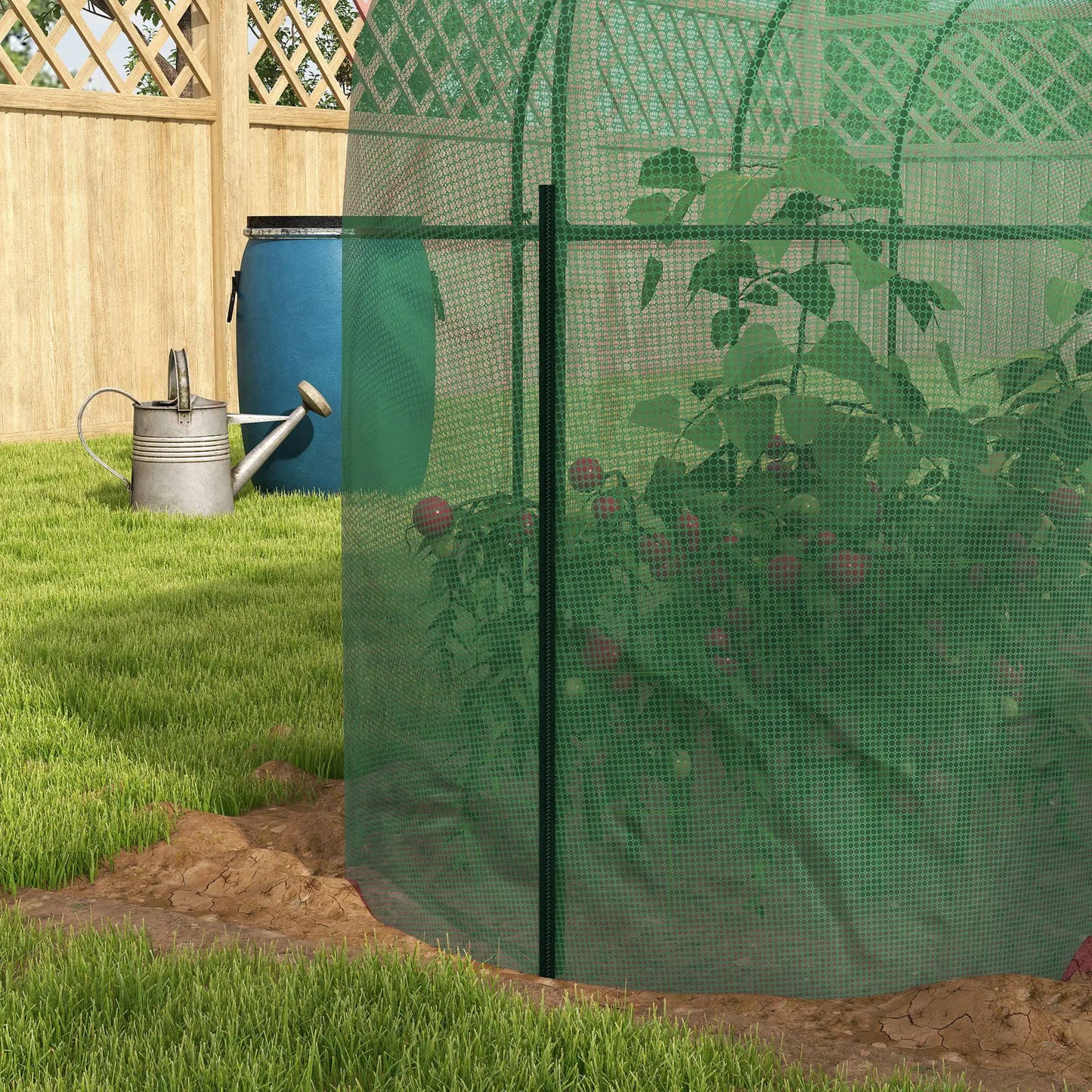 9.8' x 3.3' Plant Protector Tent, Crop Cage, Zipped Door, Ground Stakes Walk In Greenhouses at Gallery Canada