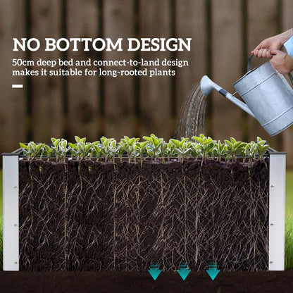 3' x 2' x 2' Raised Garden Bed, Wood Plastic Planter Box, Grey Galvanized Planter Boxes at Gallery Canada