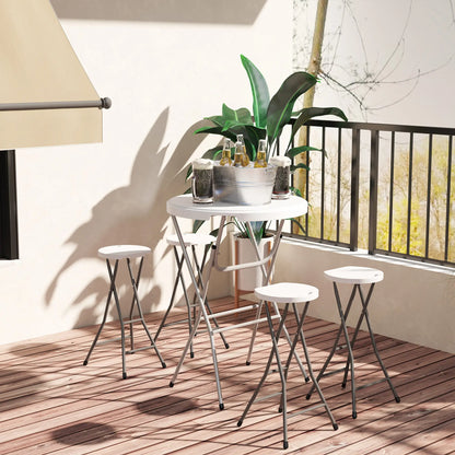 Set of 4 Folding Bar Stools, 29" Counter Height, Footrest Bistro Sets at Gallery Canada