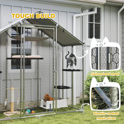 Large Cat Enclosure, Waterproof Cover, 5 Platforms, Hammock Outdoor Cat Enclosures at Gallery Canada