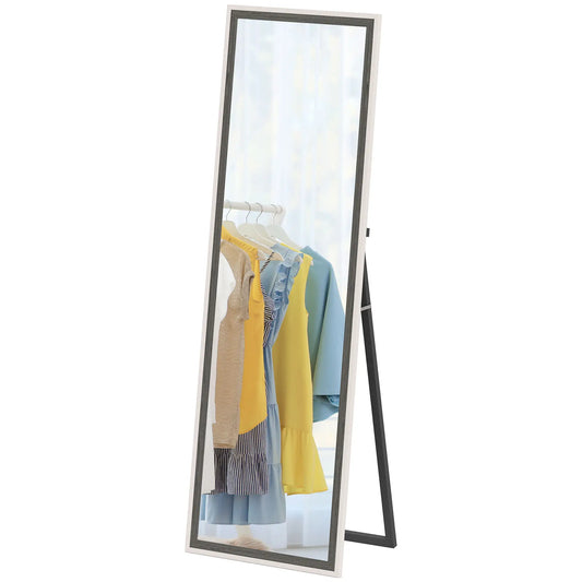 Floor Standing Mirror, Full Length, Grey Wood Grain, Grey Full Length Mirrors White Wood Grain and Grey Wood Grain at Gallery Canada