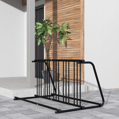 Steel Bike Rack, 61", 6-Bike Capacity, Dual-Side, for Garages Streets Bike Parking Stands at Gallery Canada