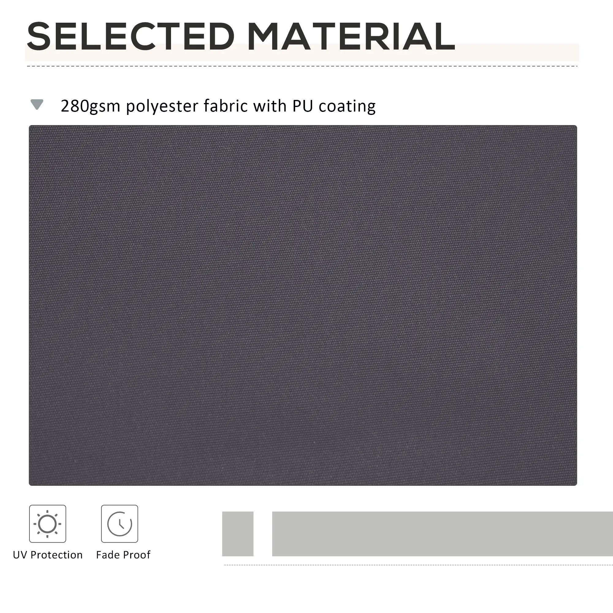 11' x 10' Retractable Awning Fabric Replacement, UV Protection, Grey Awning Fabric Replacement at Gallery Canada