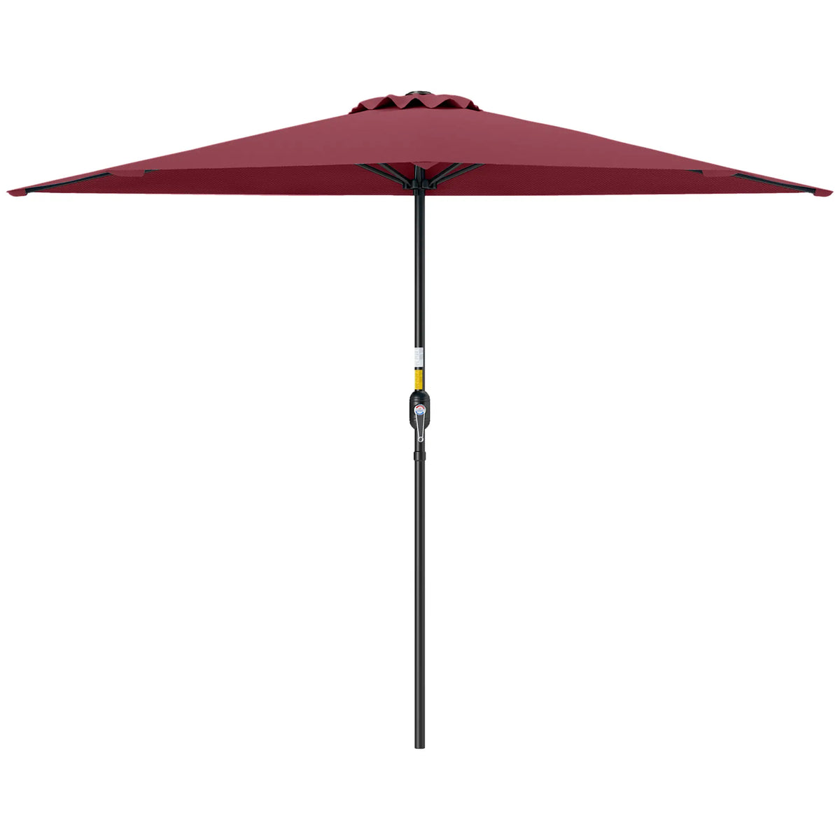 9ft Half Round Patio Umbrella, 5 Ribs, Sun Shade, Wine Red Half Round Umbrellas Wine Red at Gallery Canada