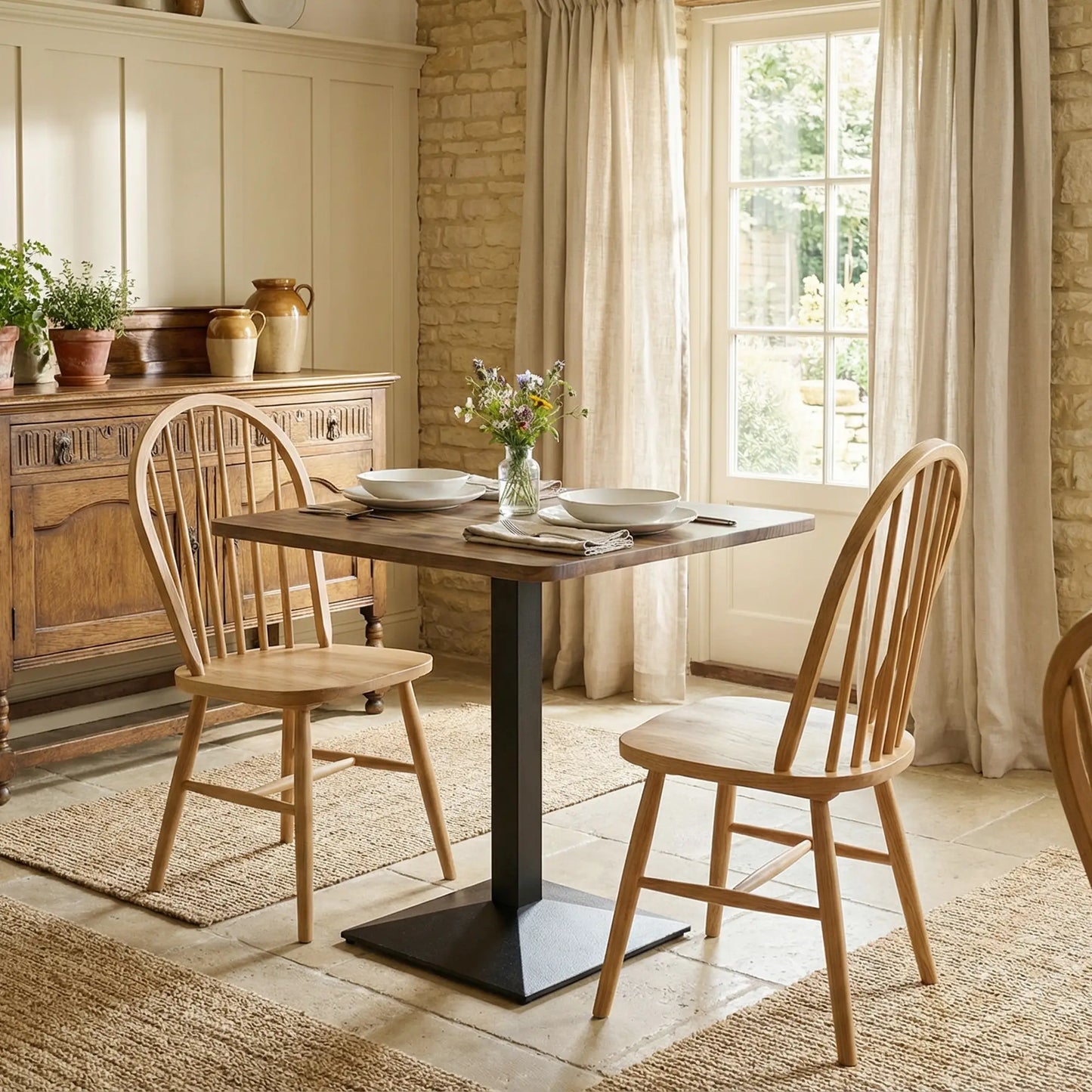 28" Square Dining Table, Walnut, Modern Steel Base, Space Saving Kitchen Table Dining Tables at Gallery Canada