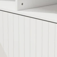 Armoire de classement latérale de bureau, 1 tiroir, étagères ouvertes, blanc
