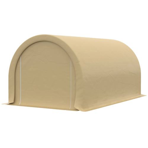 10' x 16' Heavy Duty Carport Tent, PE Cover, Beige