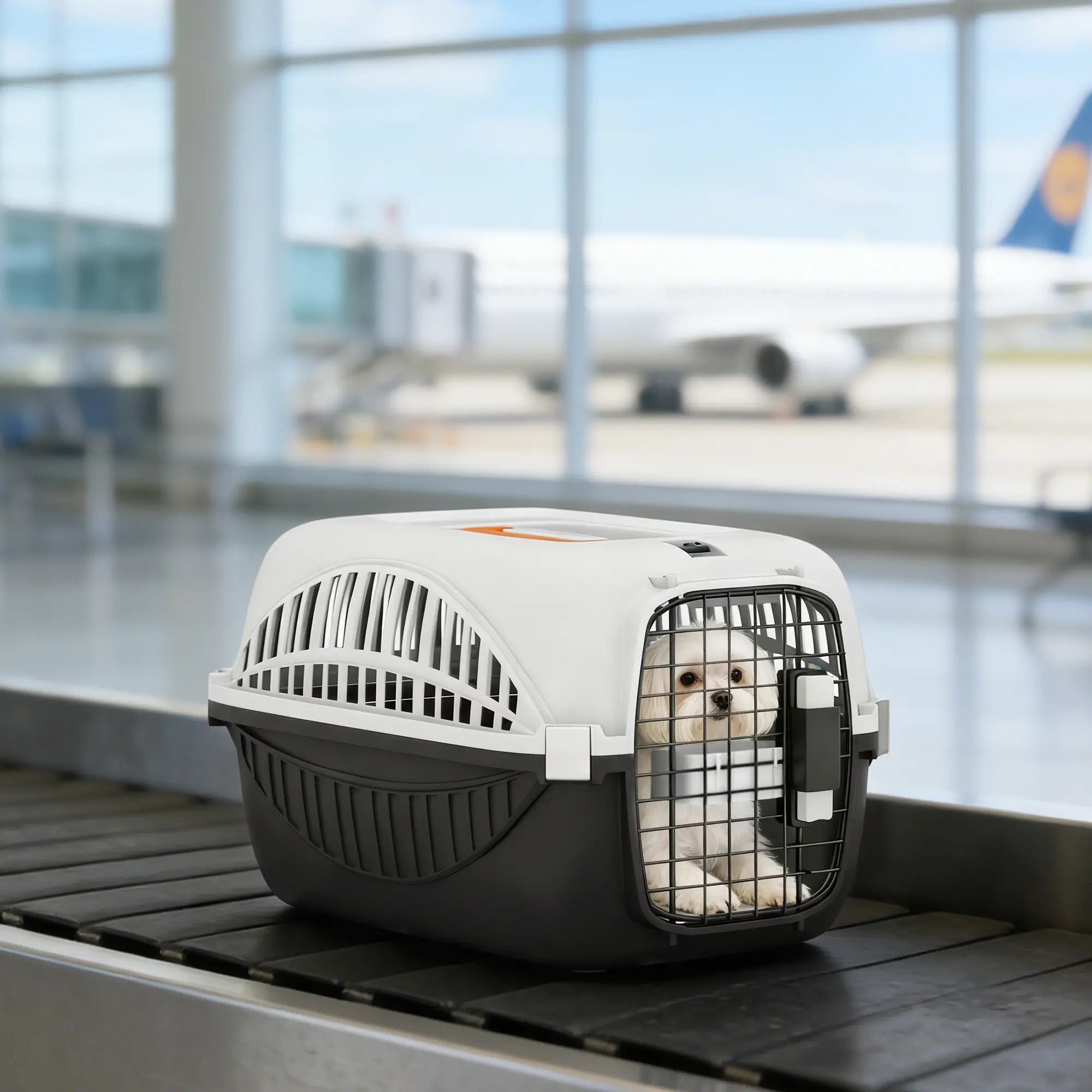 Airline Approved Pet Carrier For Mini Dogs, Steel Wire Door, Black Dog Cages & Crates at Gallery Canada