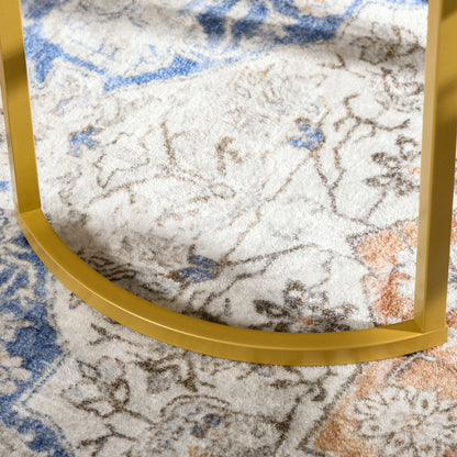 Round Coffee Table Set, Tempered Glass Top, Steel Frame, Gold Coffee Tables at Gallery Canada