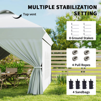 10' x 10' Pop Up Canopy Tent, Instant Sun Shelter, White Pop Up Canopies at Gallery Canada