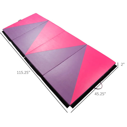 4'x10'x2" Folding Gymnastics Mat, Pink and Purple Gymnastics Mats at Gallery Canada