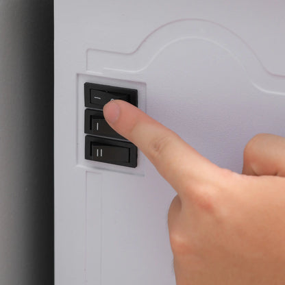 Electric Fireplace Heater, Freestanding Stove, Realistic Flame, Overheat Protection, 750W/1500W, White Electric Fireplaces at Gallery Canada