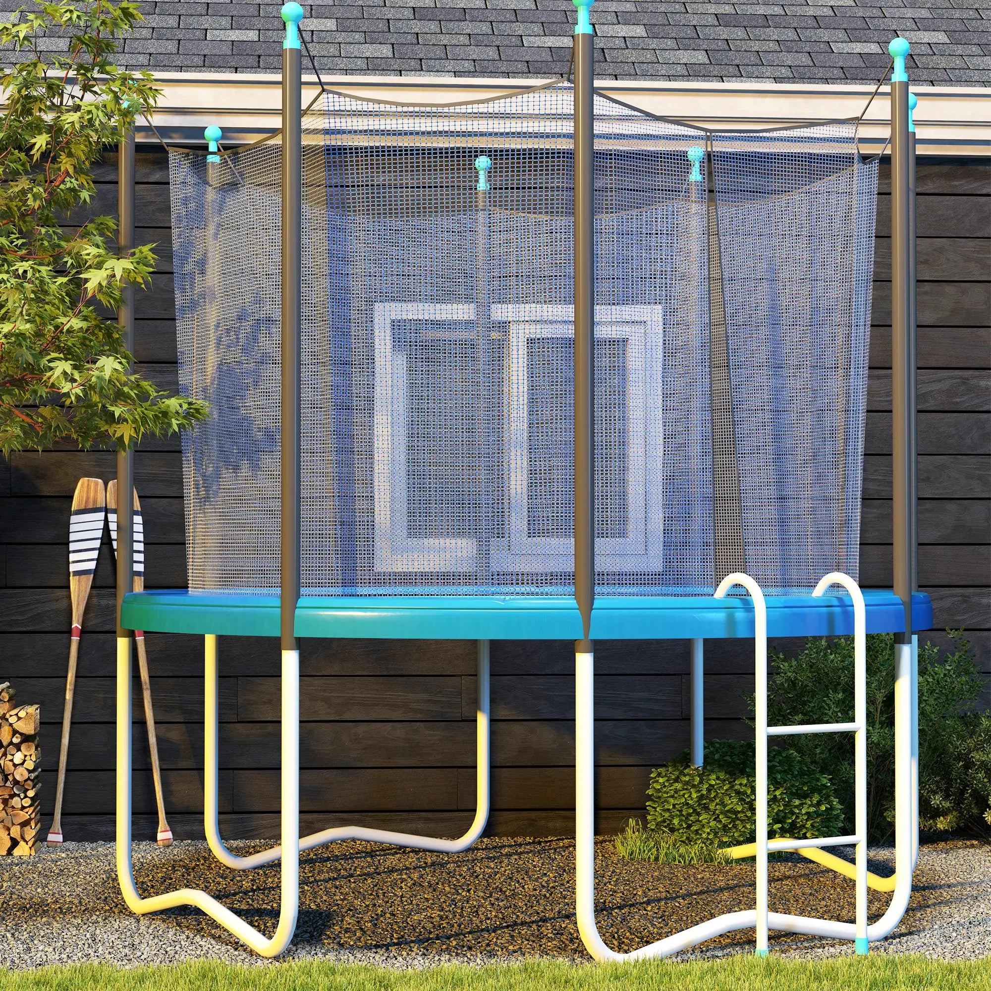 14ft Trampoline Replacement Pad, Jump Bounce Exercise, Light Blue Trampolines at Gallery Canada