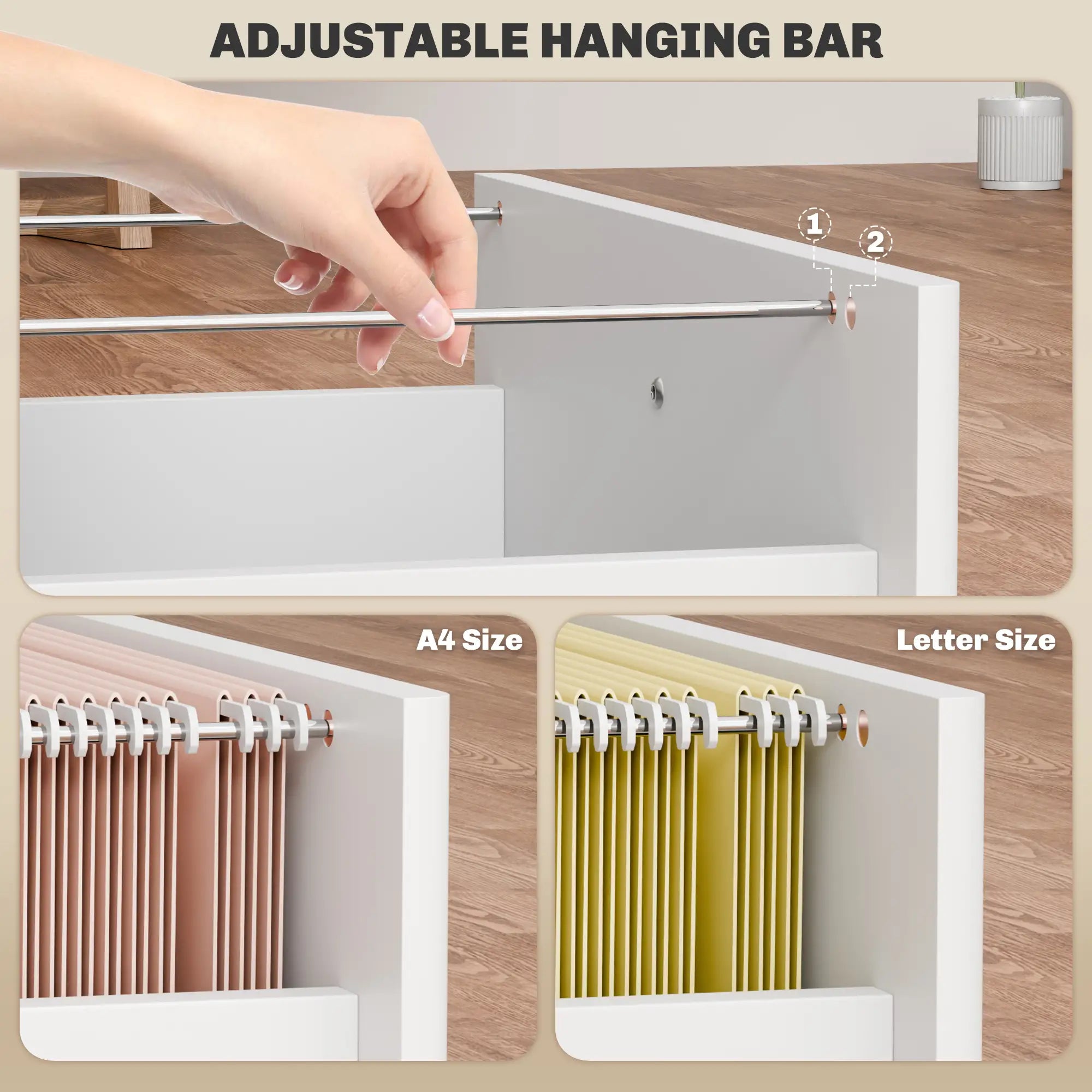 3-Drawer Small Filing Cabinet with Lock, Vertical Office Storage, White Office Cabinets & Cupboards at Gallery Canada