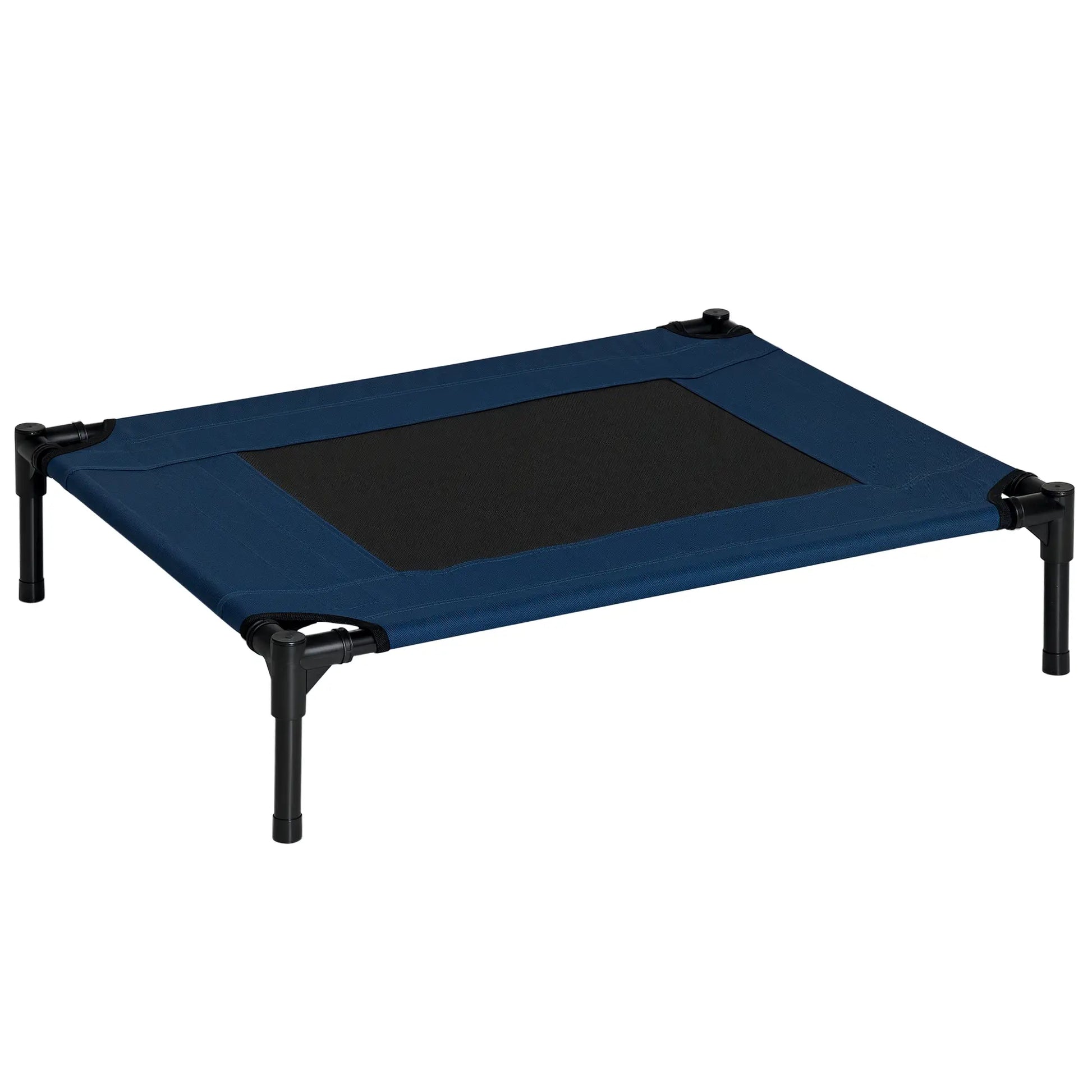 Elevated Dog Bed, Raised Cot, M Size, 30" x 24" x 7", Blue Elevated Dog Beds Blue and Black at Gallery Canada