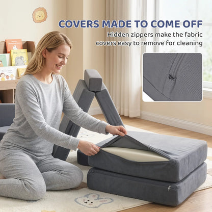 12-Piece Modular Kids Play Couch, Grey Kids Gym & Playmats at Gallery Canada