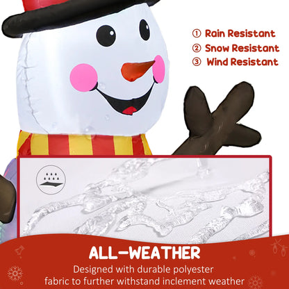 6FT Snowman Penguins Inflatable with LED Lights, Flashing Projector Christmas Inflatables at Gallery Canada