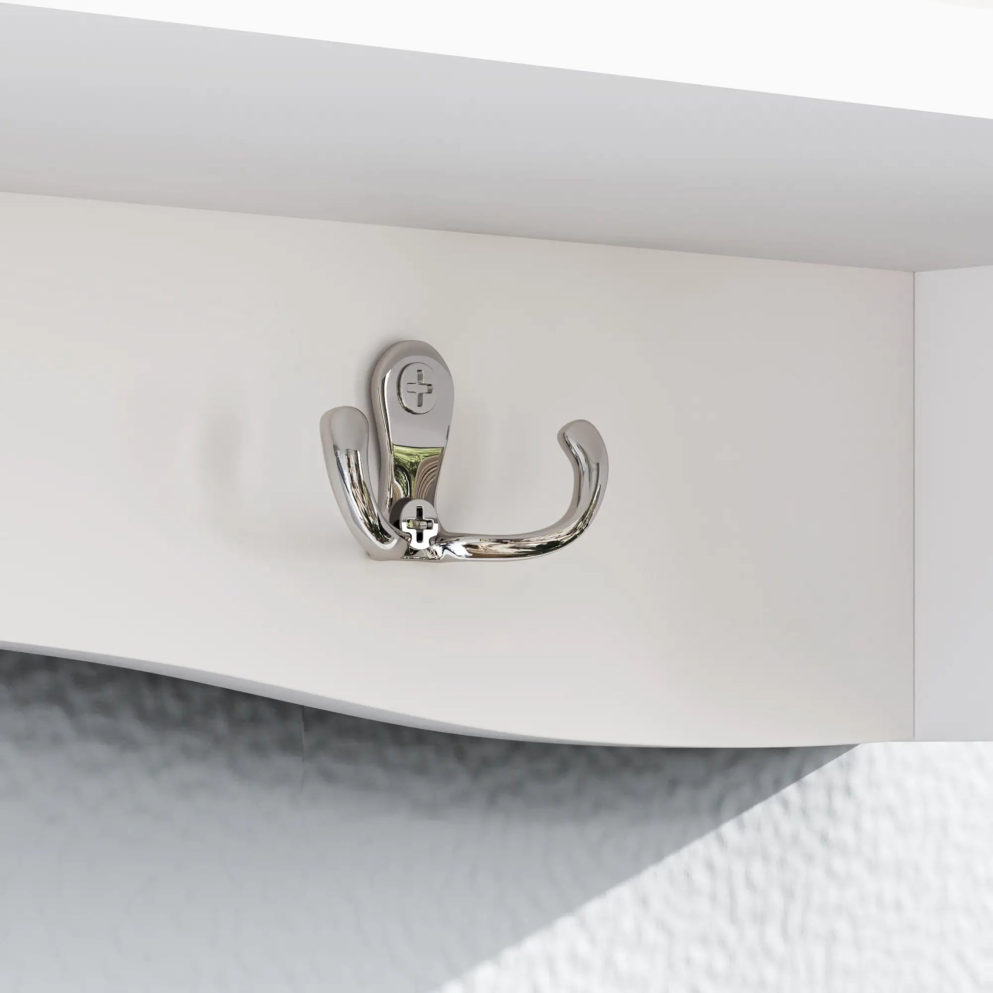 Wall Mount Coat Rack with Shelf, 28", 5 Hooks, 4 Compartments, White Clothing Storage at Gallery Canada