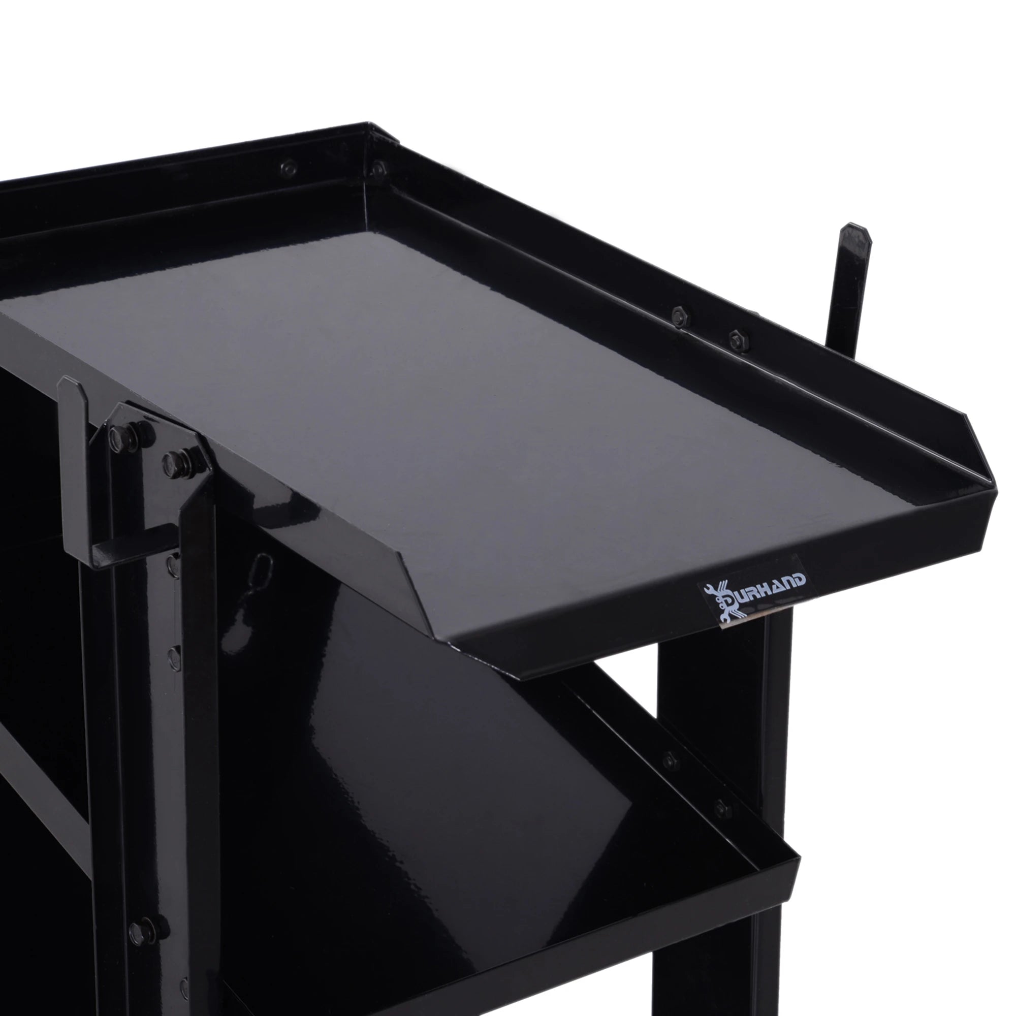 3 Tier Welding Cart, Welder Trolley, Garage Cart for Tanks Gas Bottles, Black Tool Organizers at Gallery Canada