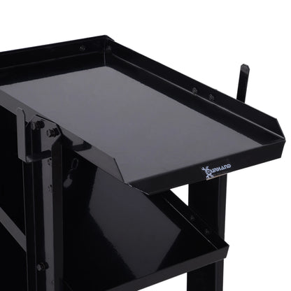3 Tier Welding Cart, Welder Trolley, Garage Cart for Tanks Gas Bottles, Black Tool Organizers at Gallery Canada