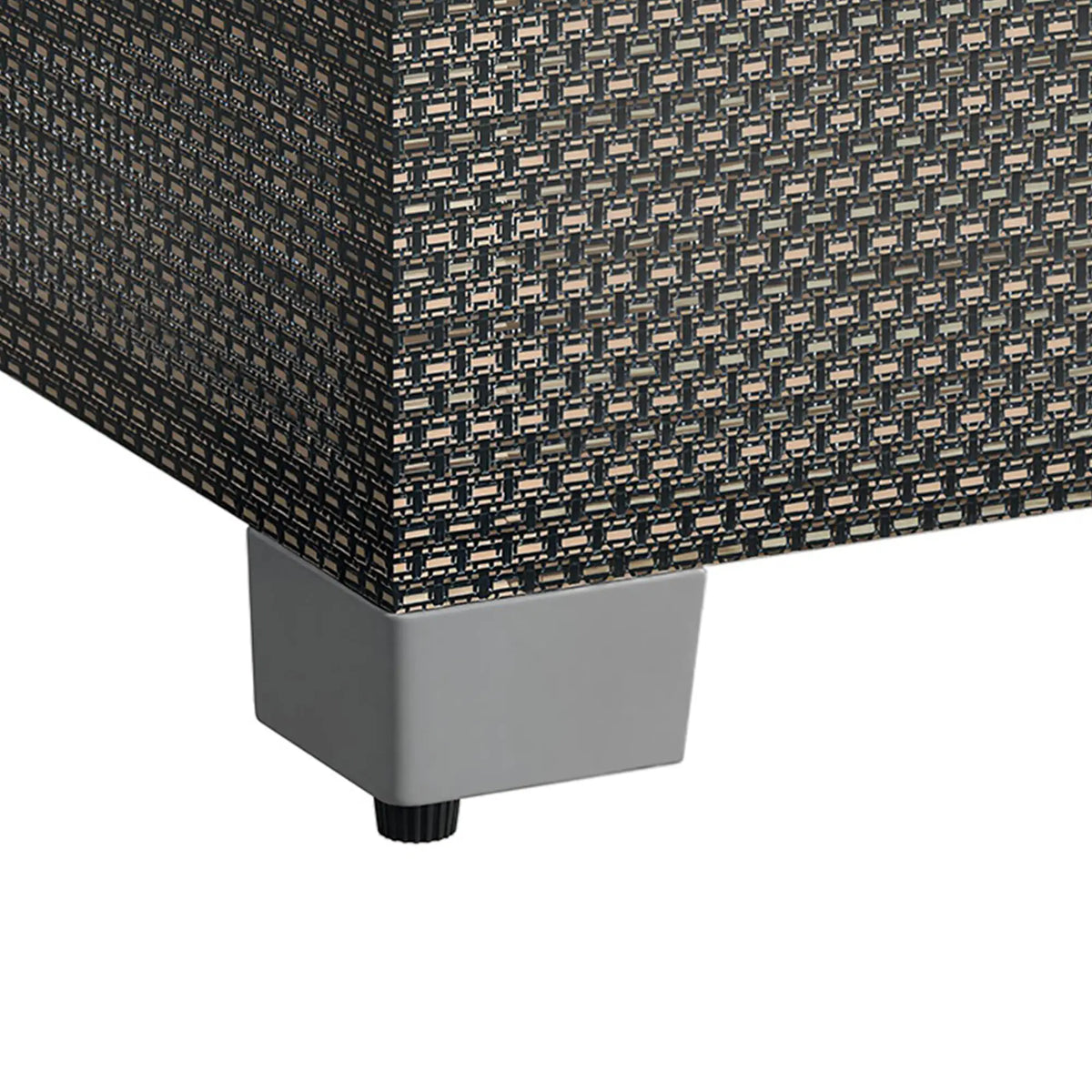 21.7" Square Patio Table, Tempered Glass Top, Black Patio Side Tables at Gallery Canada