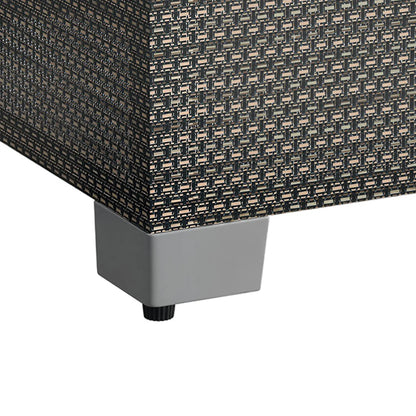 21.7" Square Patio Table, Tempered Glass Top, Black Patio Side Tables at Gallery Canada